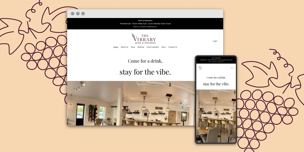 Website Design for the Vibrary